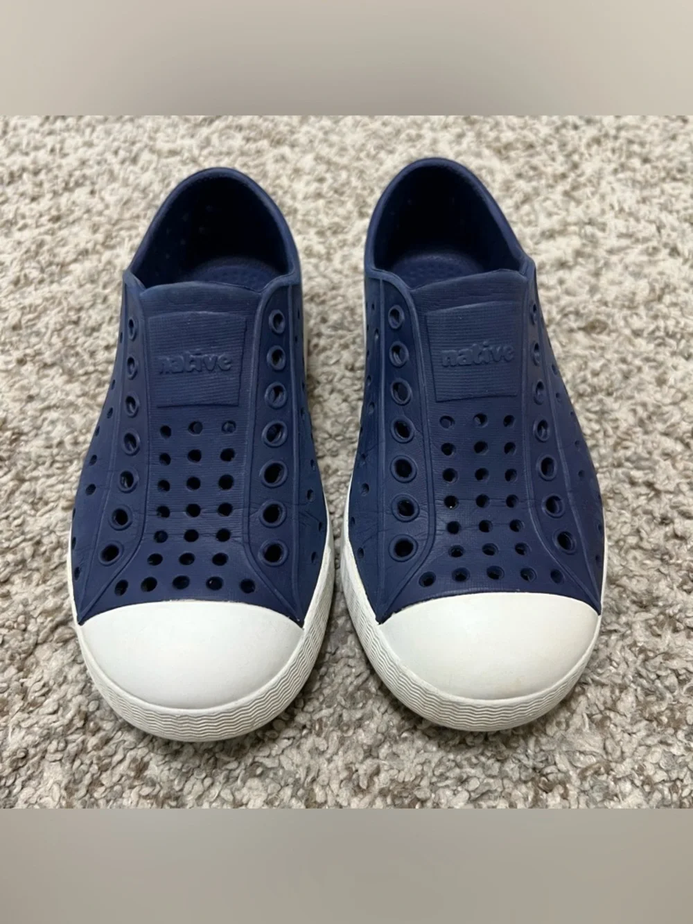Native Kids Jefferson Slip-On Shoes in Navy and White Size C11 - Picture 1 of 8